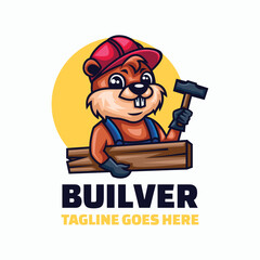 Builver Mascot Cartoon Logo