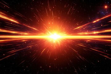 Naklejka premium Cosmic Explosion, Starburst, Galactic Light