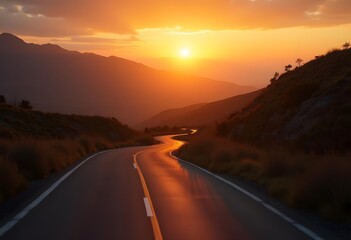 Fototapeta premium Highway in a mountainous area 