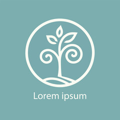 natural tree icon vector