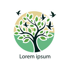 natural tree icon vector