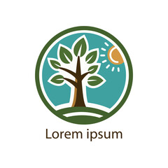 Obraz premium natural tree icon vector
