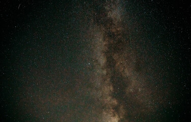 night starry sky, milky way and constellations