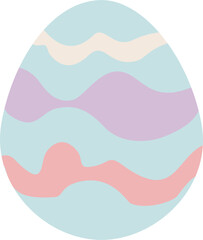 Pastel colour Easter egg hunt abstract cute kawaii vector isolated flat design