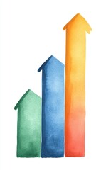 A vibrant bar graph showcasing growth trends in business performance and data analysis.