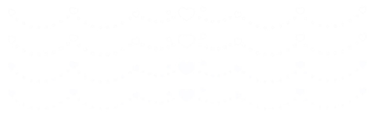 ハートと丸いチェーンが白く光る薄い線の装飾セット