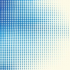 Fototapeta premium A gradient pattern of blue dots creating a visually appealing halftone effect.