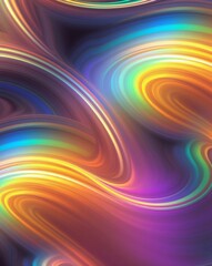 Abstract Colorful Swirls with Vibrant Hues and Soft Gradients