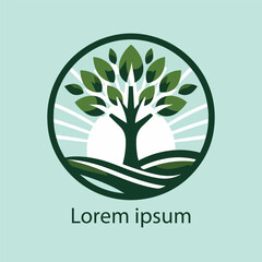 Obraz premium natural tree icon vector