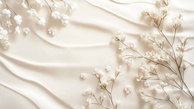 Flower Embroidery Background Wallpaper