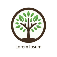 Obraz premium natural tree icon vector