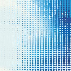 Fototapeta premium Abstract blue halftone pattern with varying circle sizes creating a gradient effect.