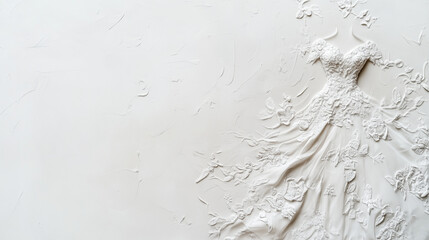 Wedding Dress and Flowers Wallpaper Background