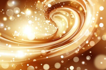 Golden Abstract Swirl Background