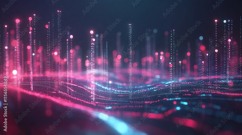 Poster abstract data analysis concept featuring business intelligence visuals