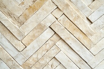 Beige Herringbone Stone Wall Texture