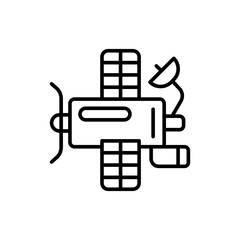 Obraz premium Planetarium outline icons, minimalist vector illustration ,simple transparent graphic element .Isolated on white background