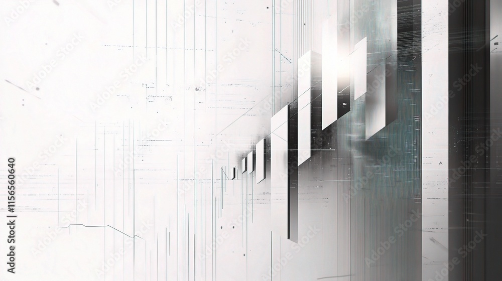 Poster abstract metallic corridor: sleek, modern architecture. a captivating interplay of light and shadow 