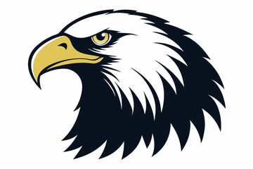 American bald eagle silhouette icon vector