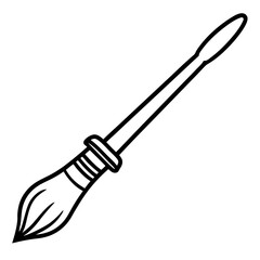 Creative Paintbrush Outline Vector Design