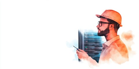 Close-Up of an IT Technician Analyzing Computer Hardware with Focused Attention