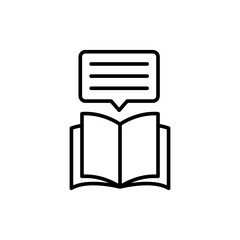 Storytelling outline icons, minimalist vector illustration ,simple transparent graphic element .Isolated on white background