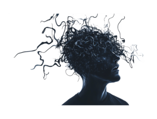 Anxiety Isolated on White Background - Emotional State