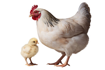 Fototapeta premium Hen and Chick isolated on transparent background