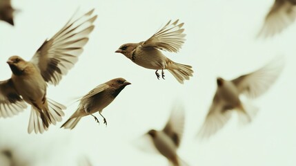 Fototapeta premium Birds in Flight: A Symphony of Wings