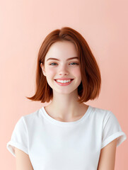 Fototapeta premium Portraits of beautiful European women with short hair