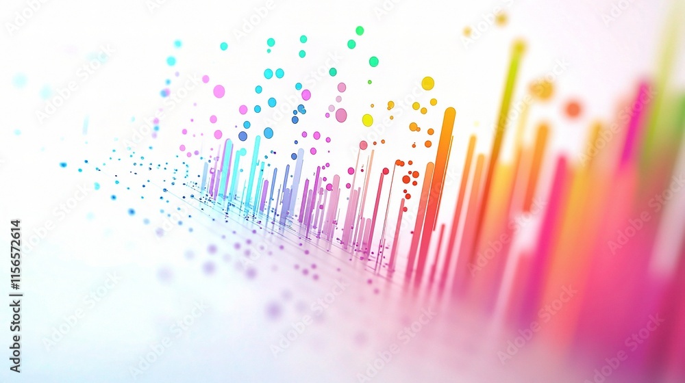 Aufkleber colorful statistical graph with clean background for business use