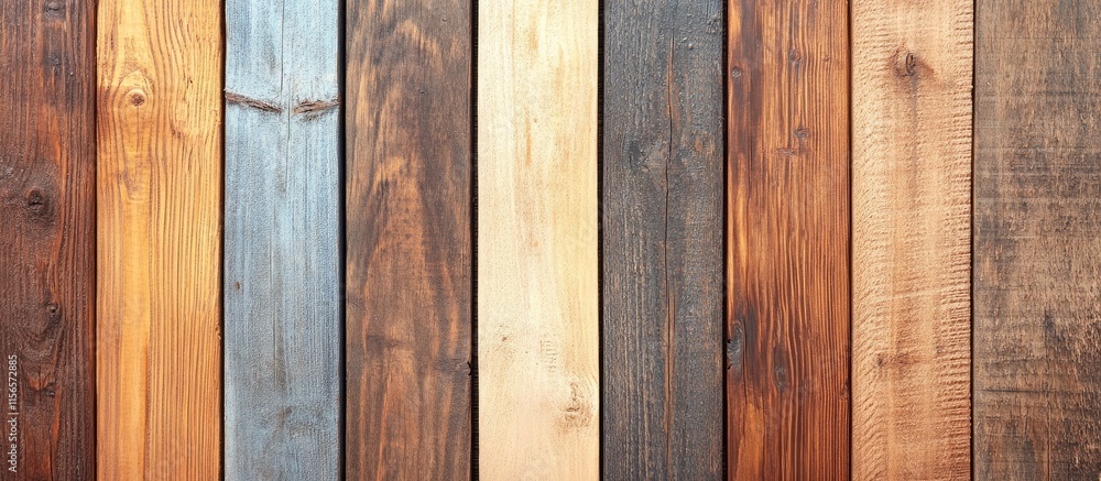 Poster vintage wooden planks background with multiple tones and text space for creative projects and design