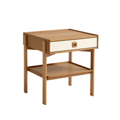 Fototapeta premium Mid Century Modern Nightstand isolated on transparent background
