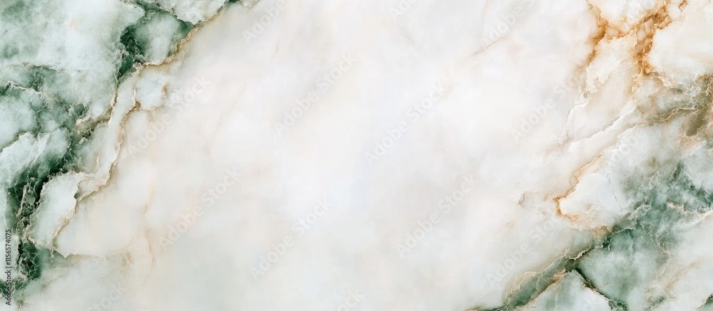 Poster elegant green and white marble stone texture with smooth surface and blank space for custom text or 