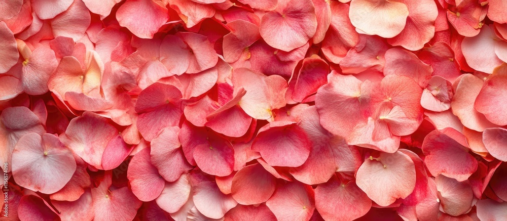 Poster soft pink petal background with blurred floral details and empty space for text overlays in a beauti