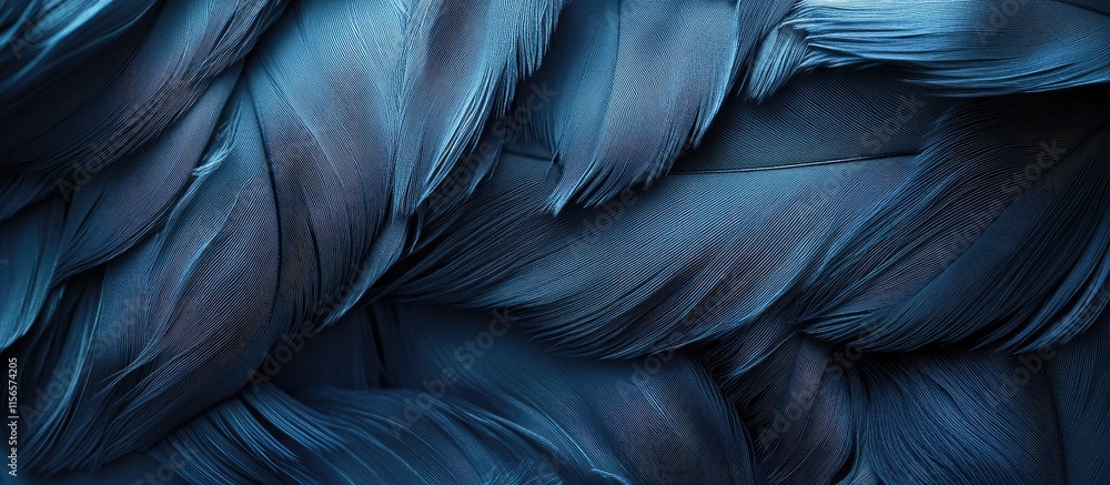 Poster elegant feathered fabric texture background in deep blue hues ideal for stylish design projects with