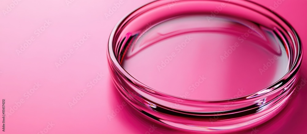 Poster close up of a glossy fuchsia pink surface with reflective qualities and ample empty space for overla