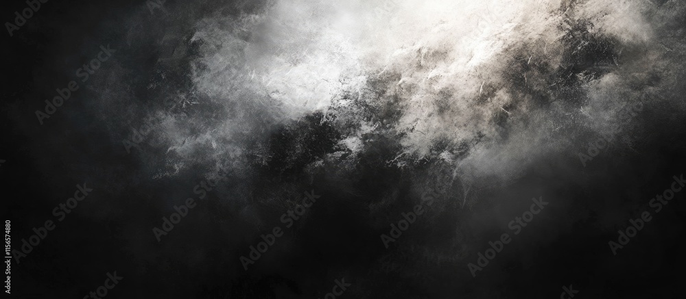 Poster abstract dark art with ethereal textures and negative space for creative copy integration