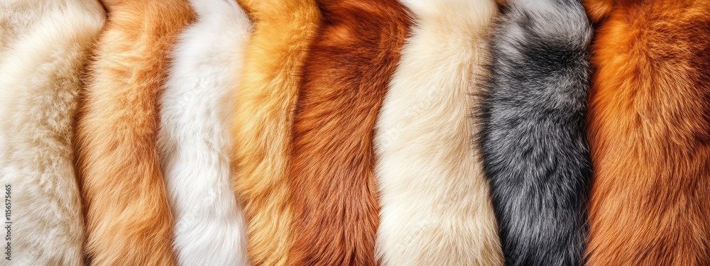Aufkleber dog fur color palette collection with blank space for custom text design background for animal and p