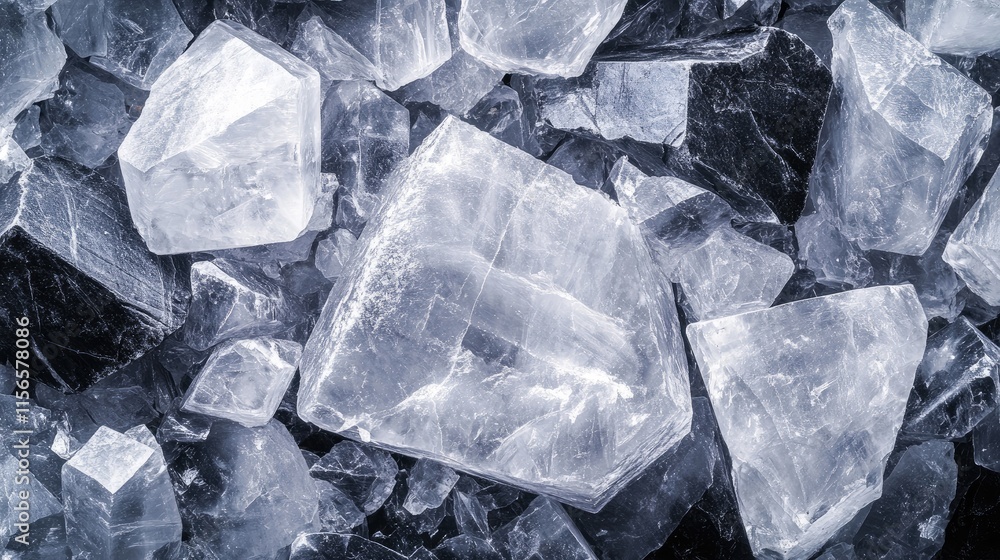 Poster textured background of cubic white and gray crystal stone surface ideal for design projects and crea