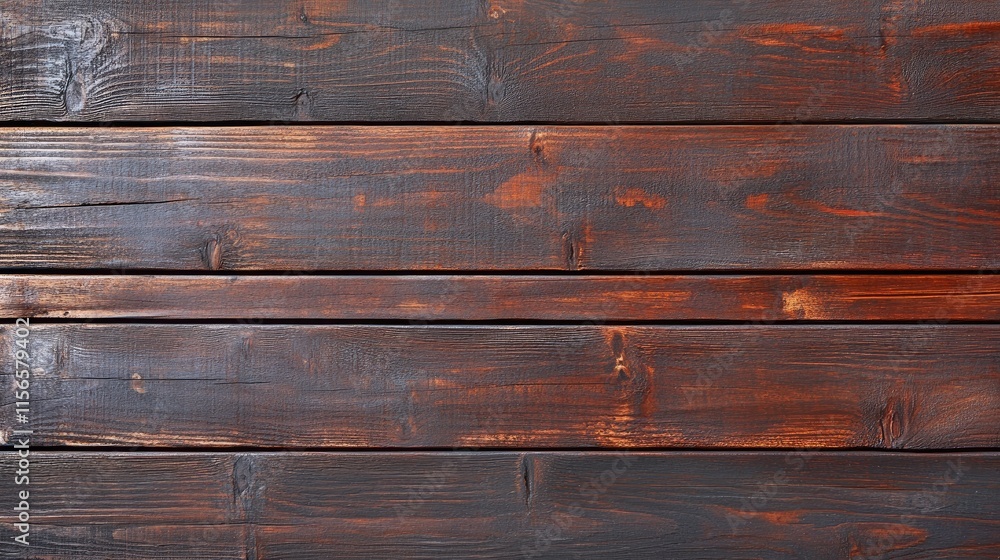 Poster rustic wooden plank wall background with rich textures and empty space for customizable text or grap