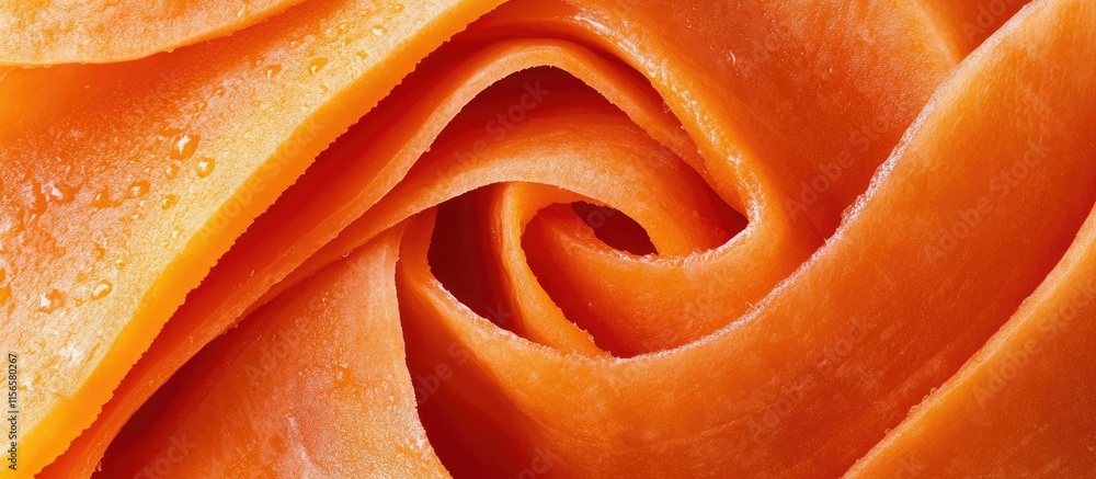 Poster close-up of vibrant orange carrot texture showcasing natural curves with ample space for text overla