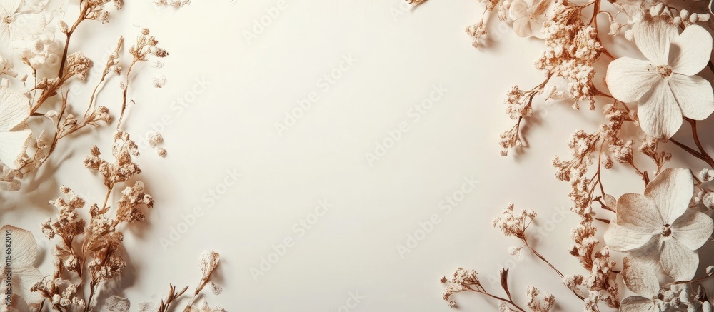 Poster elegant floral design with abstract natural elements in soft tones for banner backgrounds featuring 