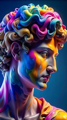 Naklejka premium mannequin with colorful hair