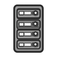 Obraz premium Server Rack Illustration Depicting Data Storage Units