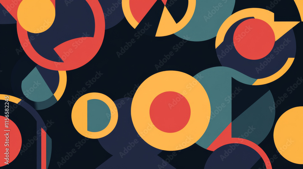 Poster front loader of particles on a dark background. the front loader consists of geometric shapes. vecto