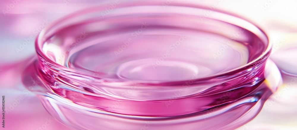 Poster close up of a glossy glass surface with two toned fuchsia pink hues and ample empty space for text o