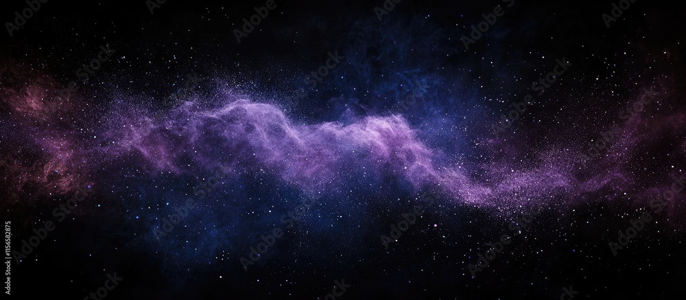 Poster vibrant cosmic nebula with soft edges and bokeh effects ideal for artistic projects and text overlay
