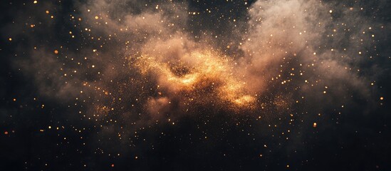 Fototapeta premium Night Sky Explosion with Vibrant Colors and Empty Space for Custom Text Overlay