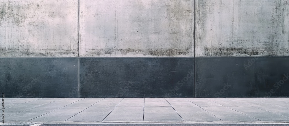 Poster urban wall background with neutral tones and empty space for text or branding in modern architectura